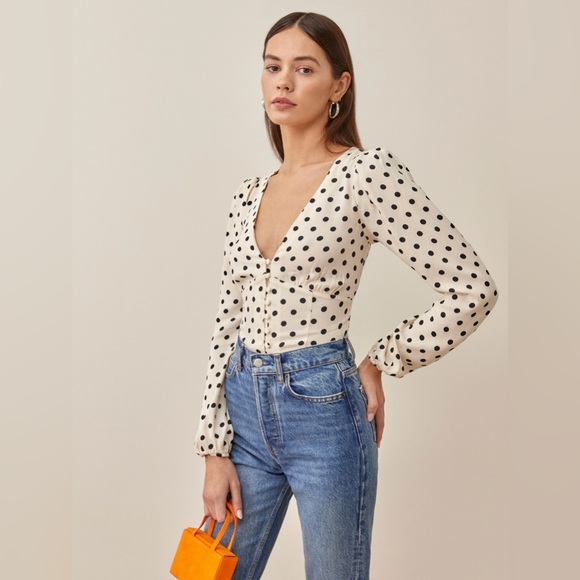 Reformation Tops - Reformation Nell Top in Portofino